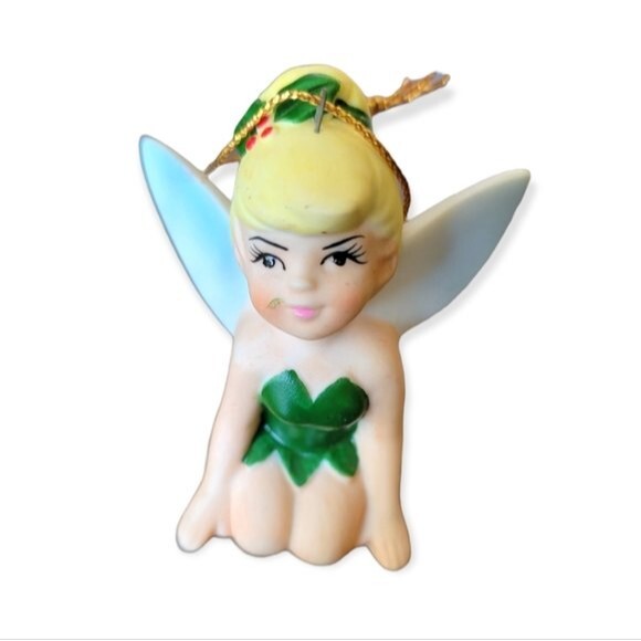 Vintage Disney Tinkerbell Ceramic Christmas Ornament Made in Japan - Picture 1 of 3
